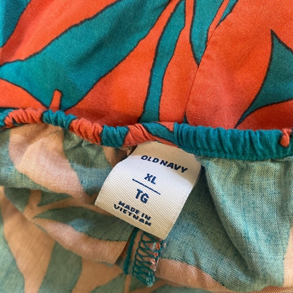 Floral Blue and Orange Maxi Dress - Picture 4 of 4